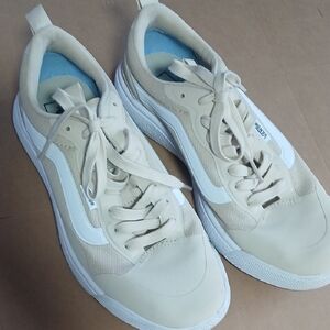Vans Cream and White Casual Sneakers
